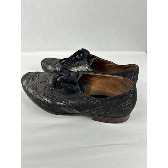 Earthies Wingtip Treviso Brogues Flats Lace Up Metallic Pewter 8.5 Arch Support - Picture 4 of 8